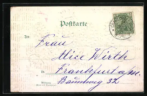 AK Jahreszahl 1902 aus Kleeblättern