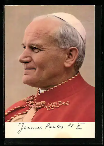 AK Papst Johannes Paul II. im Halbprofil