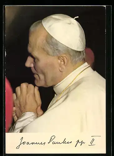 AK Papst Johannes Paul II. im weissen Ornat