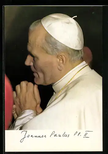 AK Papst Johannes Paul II. im weissen Ornat
