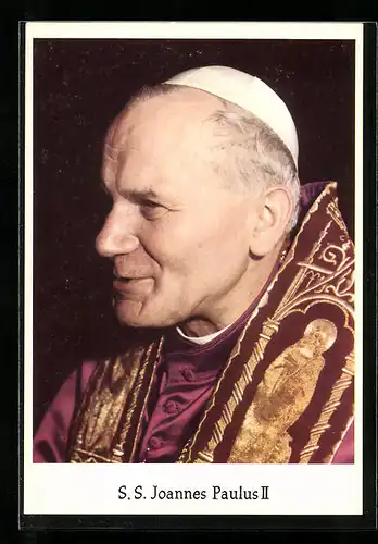 AK Papst Johannes Paul II. im Halbprofil