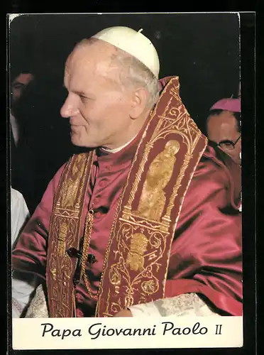 AK Papst Johannes Paul II. in vollem Ornat