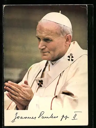 AK Papst Johannes Paul II. bei einem Gebet