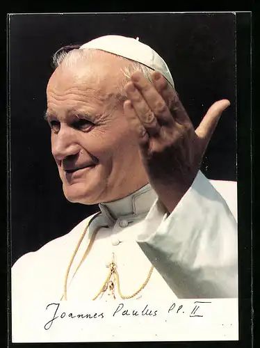 AK Papst Johannes Paul II. mit segnender Hand