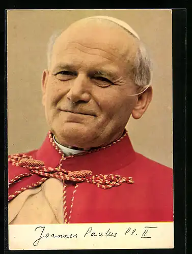 AK Papst Johannes Paul II. im Portrait