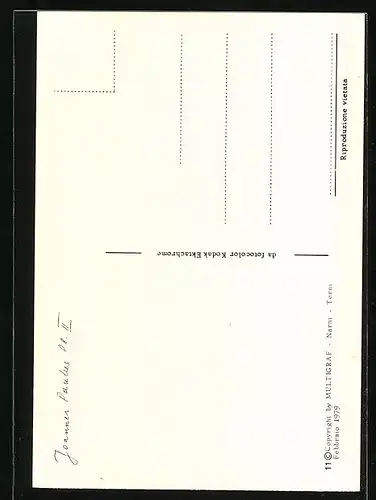 AK Papst Johannes Paul II. mit zum Segen erhobener Hand