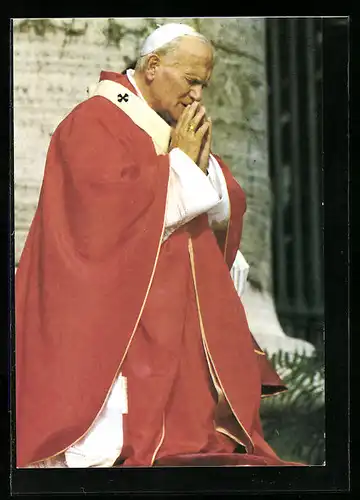 AK Papst Johannes Paul II. im stillen Gebet