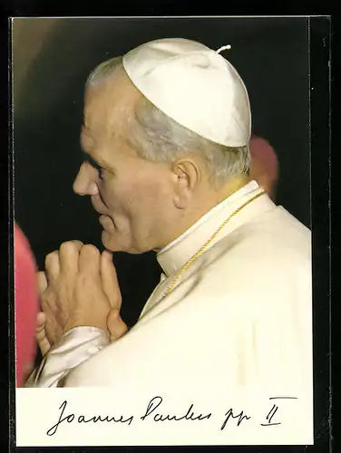AK Papst Johannes Paul II. im Seitenprofil