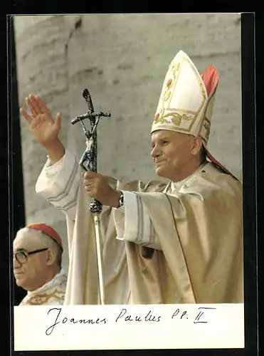 AK Papst Johannes Paul II. bei einer Messe