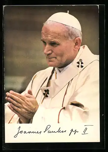 AK Papst Johannes Paul II. bei einem Gebet