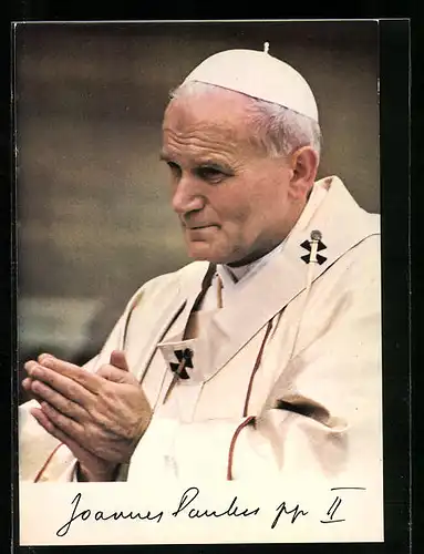 AK Papst Johannes Paul II. bei einem Gebet
