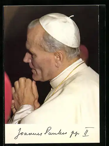 AK Papst Johannes Paul II. im Profil