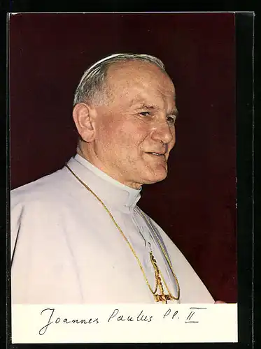 AK Papst Johannes Paul II. im Portrait