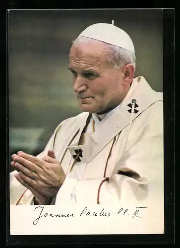 AK Papst Johannes Paul II. bei einem Gebet