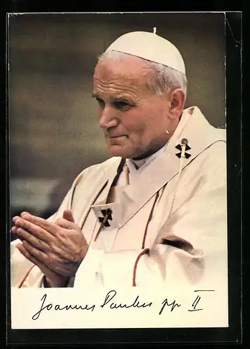 AK Papst Johannes Paul II. bei einem Gebet