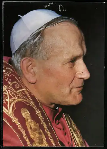 AK Papst Johannes Paul II. im Seitenprofil