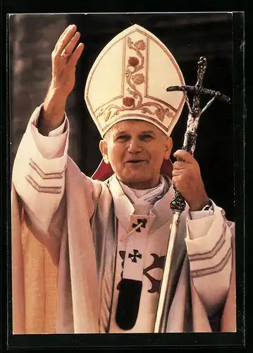 AK Papst Johannes Paul II. mit Ferula