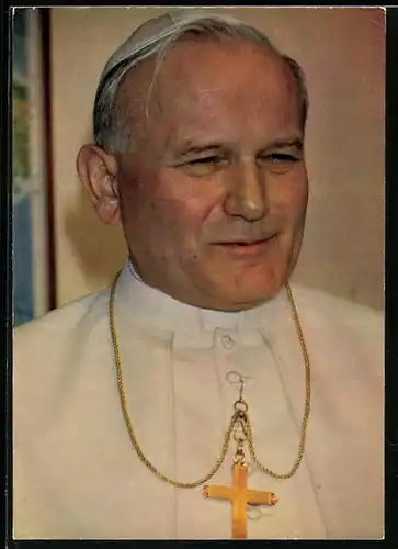 AK Papst Johannes Paul II. lächelt gütig