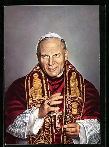 AK Papst Johannes Paul II. im Ornat