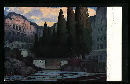 Künstler-AK Hermann Rüdisühli: Heilige Stätte