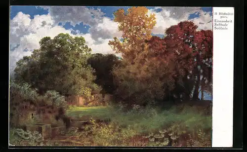 Künstler-AK Hermann Rüdisühli: Einsamkeit im Herbst