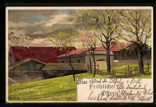 Künstler-AK Alfred Mailick: Frühjahrslandschaft zu Ostern