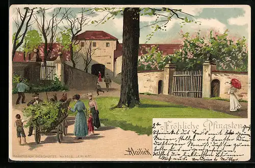 Künstler-AK Alfred Mailick: Grüsse zu Pfingsten