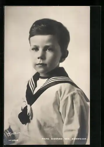 AK Prinz Sigvard von Schweden im Matrosenhemd