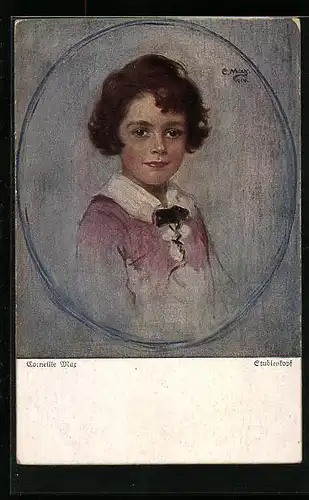 Künstler-AK Corneille Max: Studienkopf, Kleines Mädchen