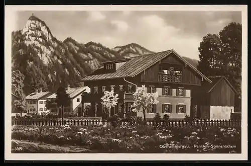 AK Oberammergau, Hotel Pension Sonnenschein