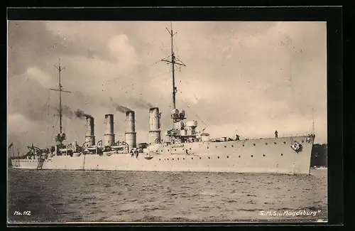 AK Kriegsschiff SMS Magdeburg