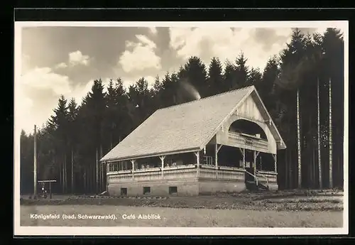 AK Königsfeld /Bad. Schwarzwald, Cafe Albblick