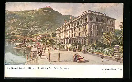 Lithographie Como, Le Grand Hotel Plinius au Lac