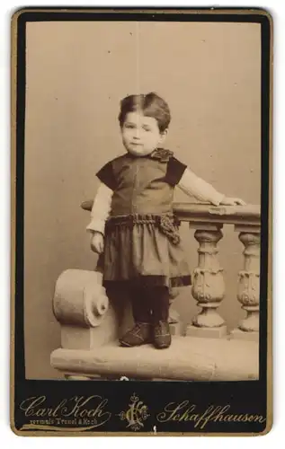 Fotografie Carl Koch, Schaffhausen, Stadtweiberstrasse, Kleines Kind im Kleid