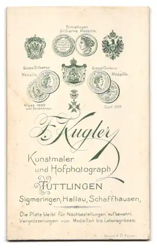 Fotografie F. Kugler, Tuttlingen, Junge Dame im hübschen Kleid