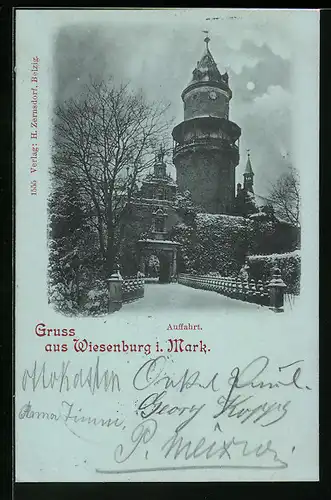 AK Wiesenburg i. M., Auffahrt zur Burg