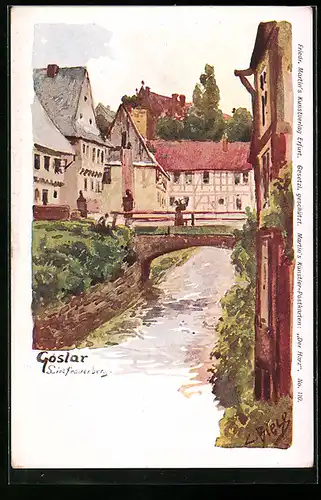 Künstler-AK Carl Biese: Goslar, Liedfrauenberg