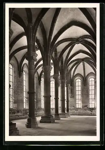 Foto-AK Deutscher Kunstverlag, Nr. 13: Maulbronn, Ehemaliges Zisterzienserkloster, Herrenrefektorium, Innenansicht