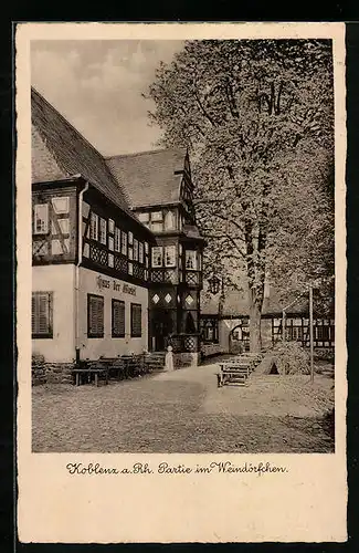 AK Koblenz a. Rh., Gasthaus der Mosel im Weindörfchen