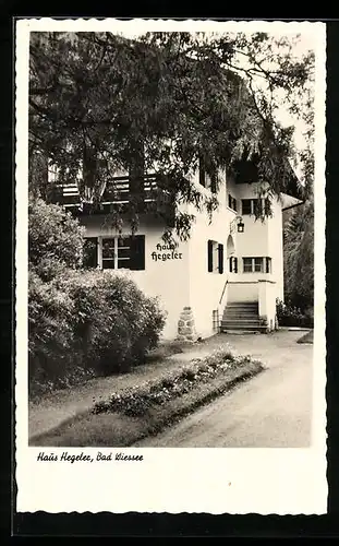 AK Bad Wiessee /Tegernsee, Pension Haus Hegeler, Am Strandbad 7, mit Strasse