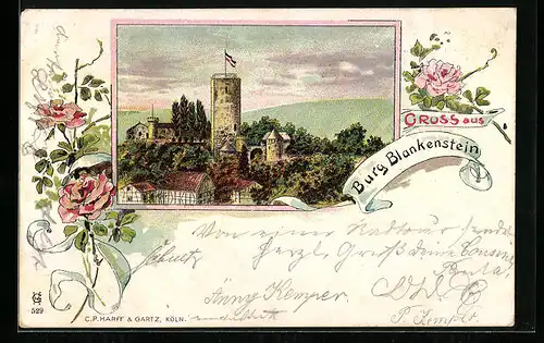 Lithographie Blankenstein, Hotel-Restaurant Burg Blankenstein