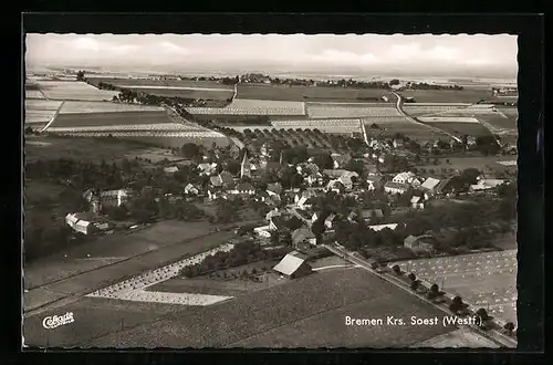 AK Bremen /Krs. Soest, Gesamtansicht vom Flugzeug aus