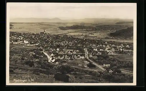 AK Plochingen a. N., Gesamtansicht aus der Vogelschau