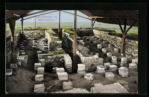 AK Weissenburg i. B., Partie im Römerkastell