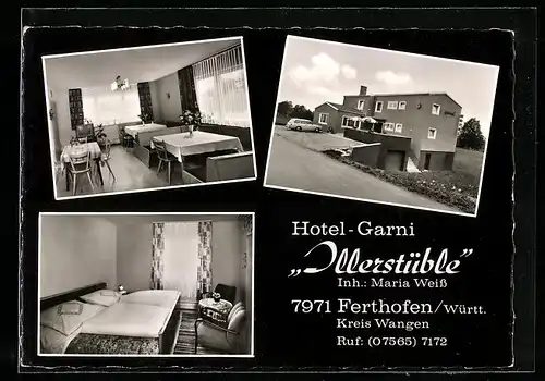 AK Ferthofen /Württ., Hotel-Garni Illerstüble, Inh. Maria Weiss