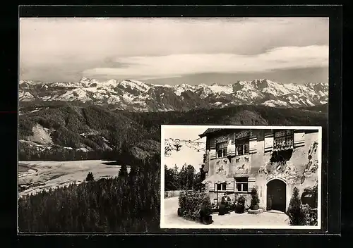 AK Grossholzleute /Allgäu, Gasthof-Pension Adler, Bes. Würzer-Zürn