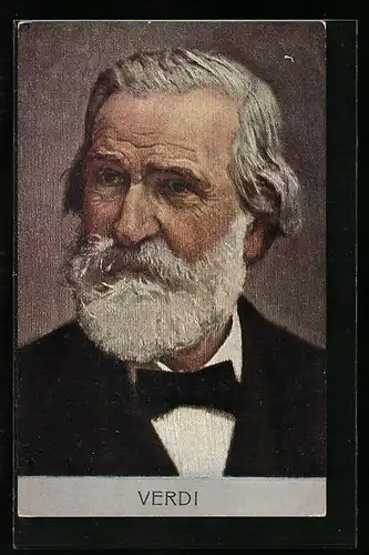 AK Portrait Giuseppe Verdi, Komponist