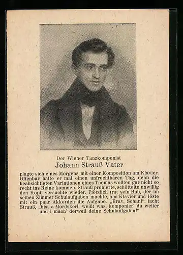 AK Johann Strauss Vater, der Wiener Tanzkomponist