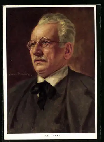 Künstler-AK Hans Pfitzner, Portrait des Komponisten