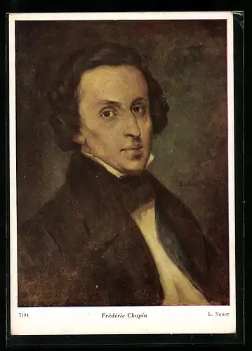 Künstler-AK Frédéric Chopin, Portrait des Komponisten